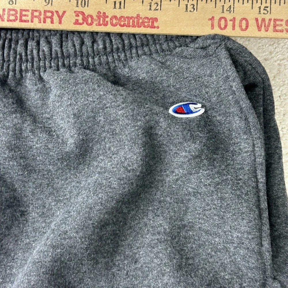 Champion Pants Mens Large Gray Fleece Sweatpants Joggers Drawstring Pockets‎